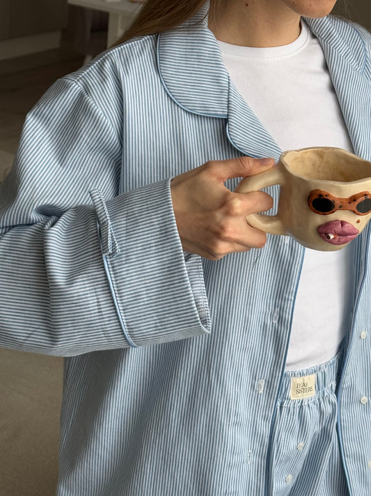 Сет риза с дълъг панталон Snowflake|Pre-order