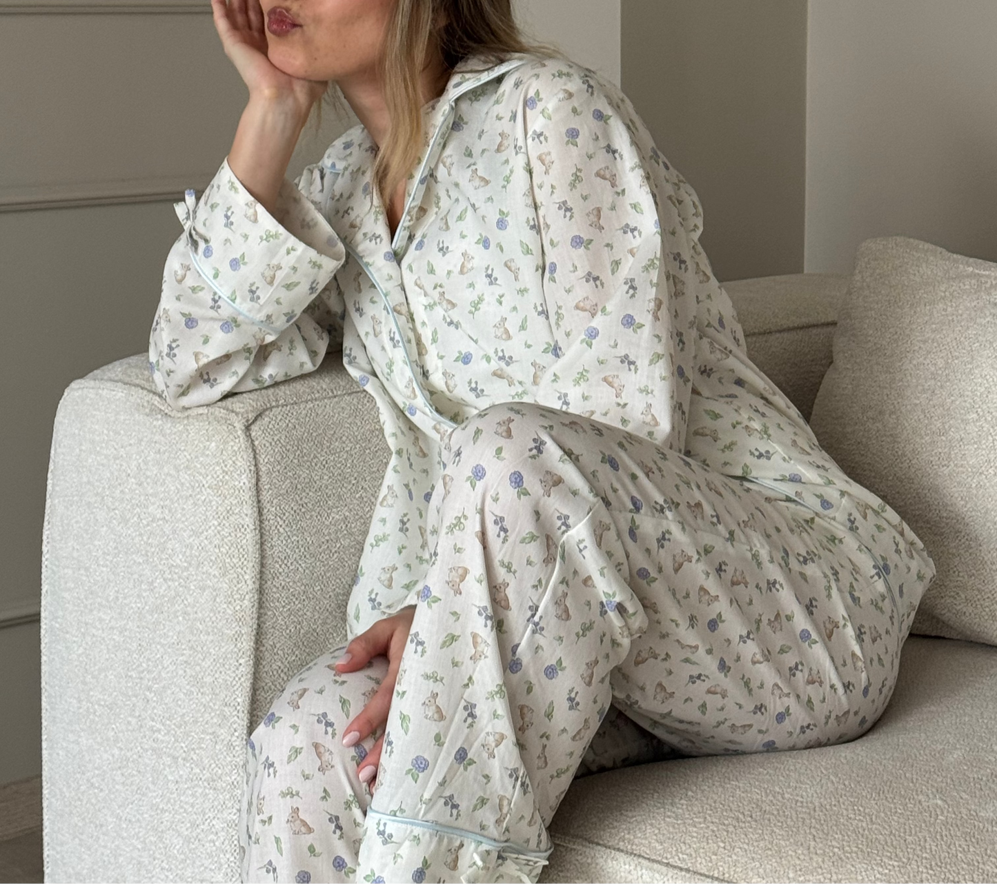 Two-piece set Bunny Love Bluebell
