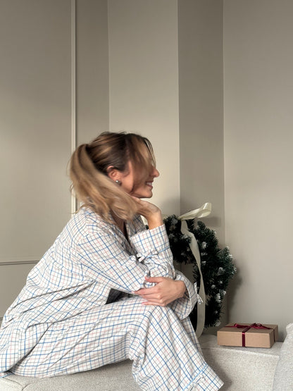 Сет с дълъг панталон Blue Candy Cane